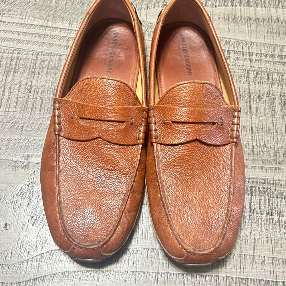 Johnston & Murphy Brown Leather Driving Loafers
